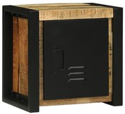 Fürdőszoba Fali Szekrény 40x30x40 cm Tömör Fa Durva Mangó