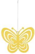 Függesztett fém pillangó PASTEL BUTTERFLY - több színben Termék színe: Sárga