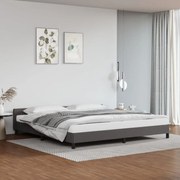 szürke ágykeret fejtámlával matrac nélkül 200x200 cm