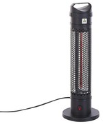 Fekete Szabadon Álló Elektromos Terasz Fűtés 1000 Watt KRAKATOA  Beliani