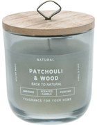 Back to natural, Patchouli & Wood gyertya üvegben, 250 g