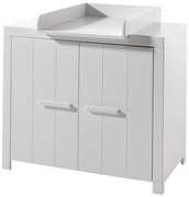 Fehér borovi fenyő alacsony gyerek komód pelenkázó feltéttel 100x96 cm ERIK – Vipack