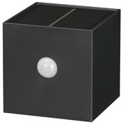 Retlux-LED napelemes fali lámpa érzékelővel LED/1W/3,7V 1200 mAh IP44 fekete