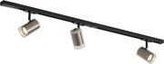 Modern fekete sínrendszer 3 gunmetal spotlámpával, 1 fázisú - Iconic Lloyd