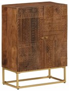 tömör mangófa és vas tálalószekrény 55 x 30 x 76 cm