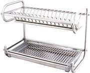 Szárítógép Edénycsepegtető Álló Kétszintes Rozsdamentes Acél Inox Amix