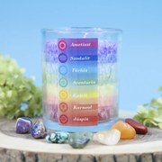 Csakragyertya ásványokkal - 7 csakra kb.170g