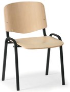 ISO fa szék - fekete lábak, bükkfa