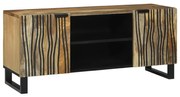 TV szekrény, 105x33.5x46 cm, natúr tömör mangófából és mérnöki fából.