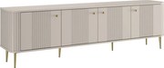 Vesper 4D tévéállvány 187 cm – kasmír / arany lábak