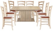 Venezia 8 személyes étkezőszett Sára székekkel - Sonoma N