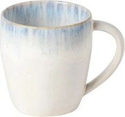 Fehér-világoskék agyagkerámia bögre 440 ml Brisa – Costa Nova