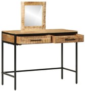 Fésülködő Asztal 100x40x75/120 cm Szilárd Fa Durva Mangó