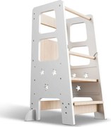 Növekvő tanulótorony gyerekeknek fehér állítható magasságú