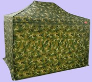 Gyorsan összecsukható sátor 2x3m – acél, 4 oldalfal, Terepszínű