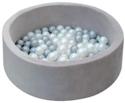 2Kids Toys - Gyerek száraz labdamedence labdákkal, 90 cm átmérő, szürke