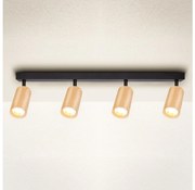 Brilagi Brilagi - Spotlámpa SELE 4xGU10/30W/230V fekete/tölgy dekor BG1396
