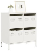 fehér hidegen hengerelt acél tálalószekrény 68x39x73,5 cm