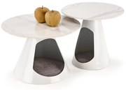 Osario dohányzóasztal szett fehér márvány