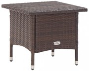 barna polyrattan teázóasztal 50 x 50 x 47 cm