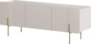 Malmi TV-szekrény 150 cm - kasmír / crema bianca / arany lábak