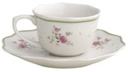 Fehér porcelán eszpresszó csésze szett 2 db-os 90 ml Nonna Rosa – Brandani