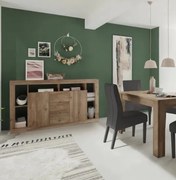 RIMINI komód, kétajtós, háromfiókos – Mercure tölgy