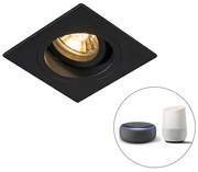 Okos beépített reflektor fekete négyzet alakú, beleértve a Wifi GU10-et - Chuck