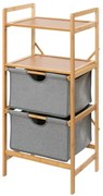 Szürke-barna bambusz fürdőszobai polcos állvány 44x96 cm Bahari – Wenko