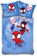 Carbotex Spidey Kis hősök gyerek pamut ágyneműhuzat 140x 200 cm, 70 x 90 cm