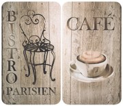 Edzett üveg tűzhely fedőlap szett 2 db-os 30x52 cm Bistrot – Wenko