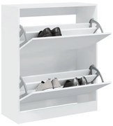 fehér szerelt fa cipőszekrény 80 x 34 x 96,5 cm