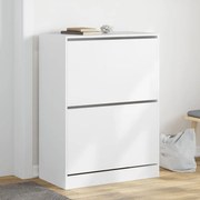 fehér cipőszekrény 2 kihajtható fiókkal 80 x 42 x 108 cm