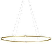 Design függőlámpa sárgaréz 120cm LED-del, 3 lépésben dimmelhető - Ovallo