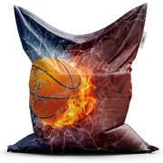 Classic babzsák kosárlabda labda, barna / fekete