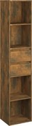 Könyvesszekrény, füstölt tölgy, 36x30x171 cm