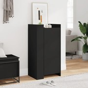 fekete szerelt fa cipőszekrény 52 x 37,5 x 100 cm