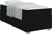 vidaXL Ágykeret matracmal Fekete 80 x 200 cm szövet