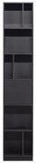 Fekete borovi fenyő moduláris könyvespolc 40x210 cm Finca – WOOOD