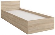 Egyszemélyes ágy 90 cm Oleg III (fehér + szonoma tölgy) (tárolóhellyel). Akció -17%. 1071615