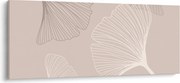 Kép - Bézs színű levelek N⁰6 (120x50 cm)