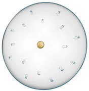 Kolarz 731.U14.4.17- Mennyezeti lámpa NONNA 4xE27/60W/230V átm. 54 cm kék/réz