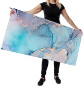 Wallplex konyhahátfal Light Blue Marble (Méret: 60x180)