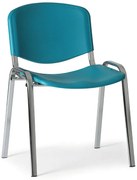 ISO műanyag szék - króm lábak, zöld