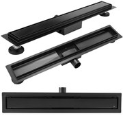 Rea Pure Neox, lefolyócsatorna 80cm, fekete matt, REA-G6604