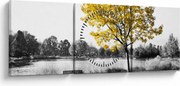 Kép - Pihenés a parkban (órával) (90x30 cm)