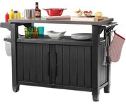 Keter UNITY XL 270 l multifunkcionális kertigrillezőasztal, grafit, 134 x 52 x 90 cm