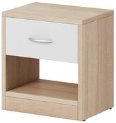 NED éjjeli szekrény sonoma tölgy/fehér