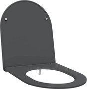 vidaXL WC ülőke Antracit 47 x 36 x 3,4 cm Duroplast