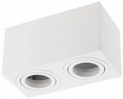 Lámpa Mennyezeti lámpatest AVEIRO DUO BIS, max. 250V, 50/60Hz, 160x80x90mm, IP20, max 20W*2, négyzet, fekete
